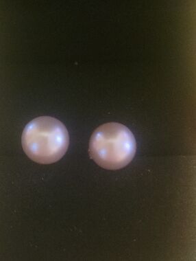 Large Classic Pink Pearl Stud Earrings